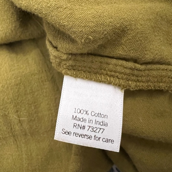 Sonoma Green Smocked Long Sleeve Blouse L - Picture 5 of 5